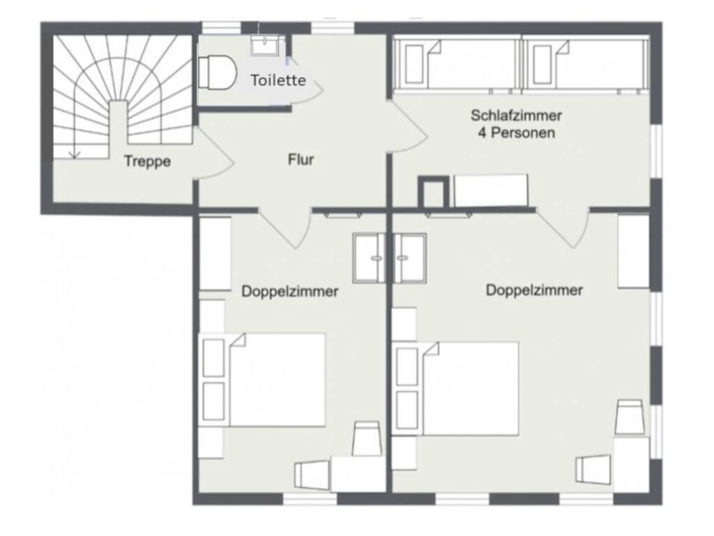 Grundriss der Ferienwohnung Grand Family (Obergeschoss)