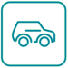 Icon Auto als optischer Hinweis für die Wegbeschreibung (Routenplanung) der Anfahrt zum Landhaus Wiesle